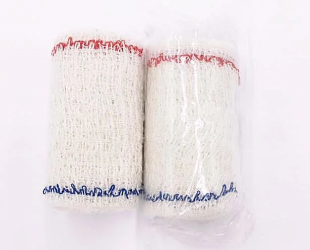 Custom Size Manufacturer Medical Cotton Spandex Elastic Crepe Bandage for Wound Dressing