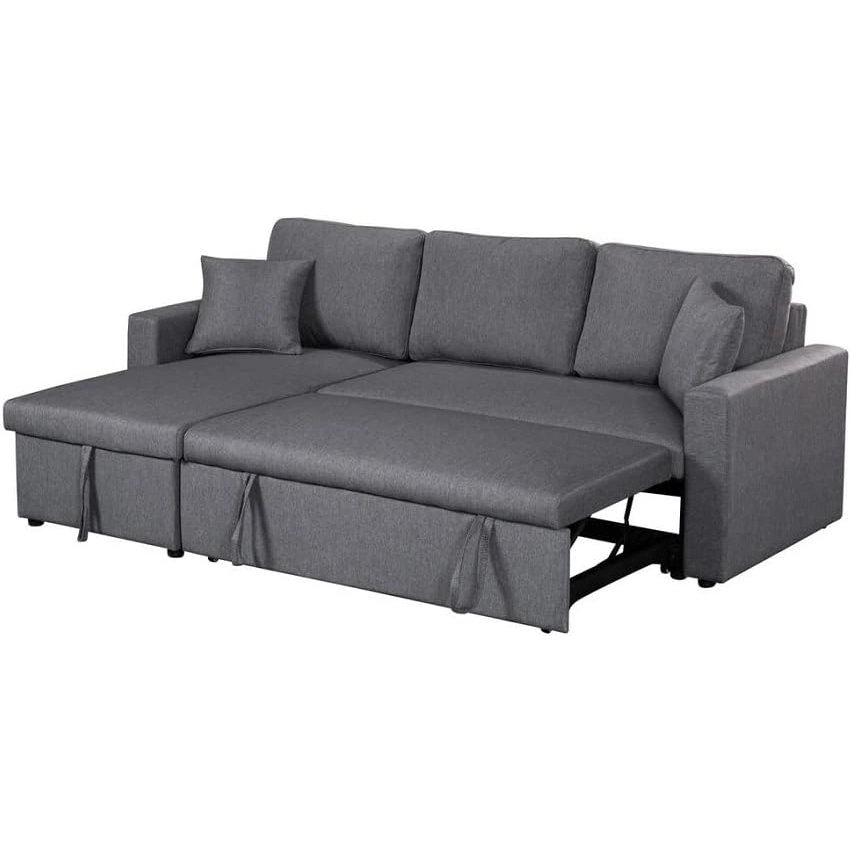 Customized Huayang with Storage Cum Designs Wooden Sofa Bed Modern Furniture OEM Sofa Cum Bed