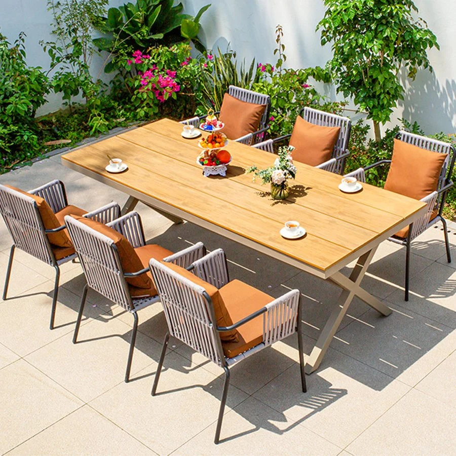 Morden Leisure Aluminum Garden Outdoor Chair Table Patio Furniture Dining Set