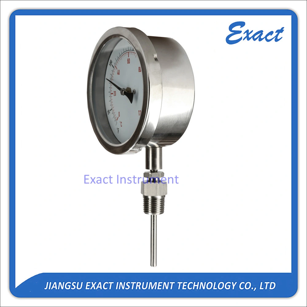 Thermomètre industriel-thermomètre mécanique-tout boîtier en acier inoxydable avec cadre à baïonnette à montage inférieur