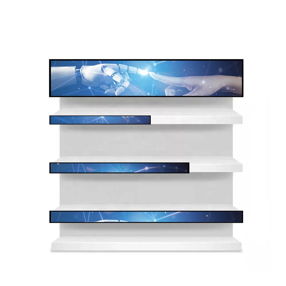 LCD-Bildschirm LCD-Panel 23,1 24 24,5 28 28,6 35 Digital Signage-LED mit 37 43 49,5 Zoll-Stretchleiste LCD-Display anzeigen
