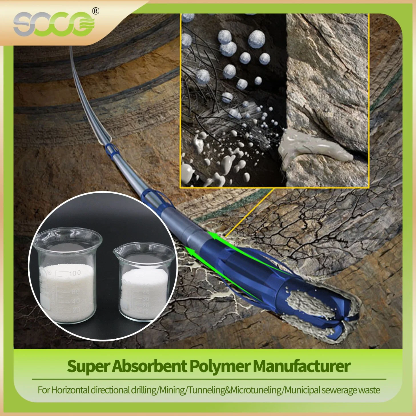 Sodium/Potassium Polyacrylate Sap Powder Super Absorbent Polymer for Water Treatment/Sludge&Slurry Solidification/Drilling/Mining/Gel Ice Pack/Cable Powder