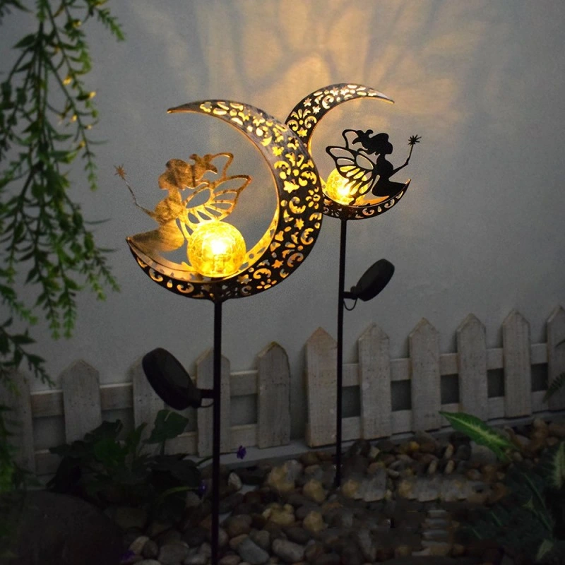 Various Styles New Solar Lawn Lights LED Garden Light Retro Moon Flame Sun Landscape Lamp