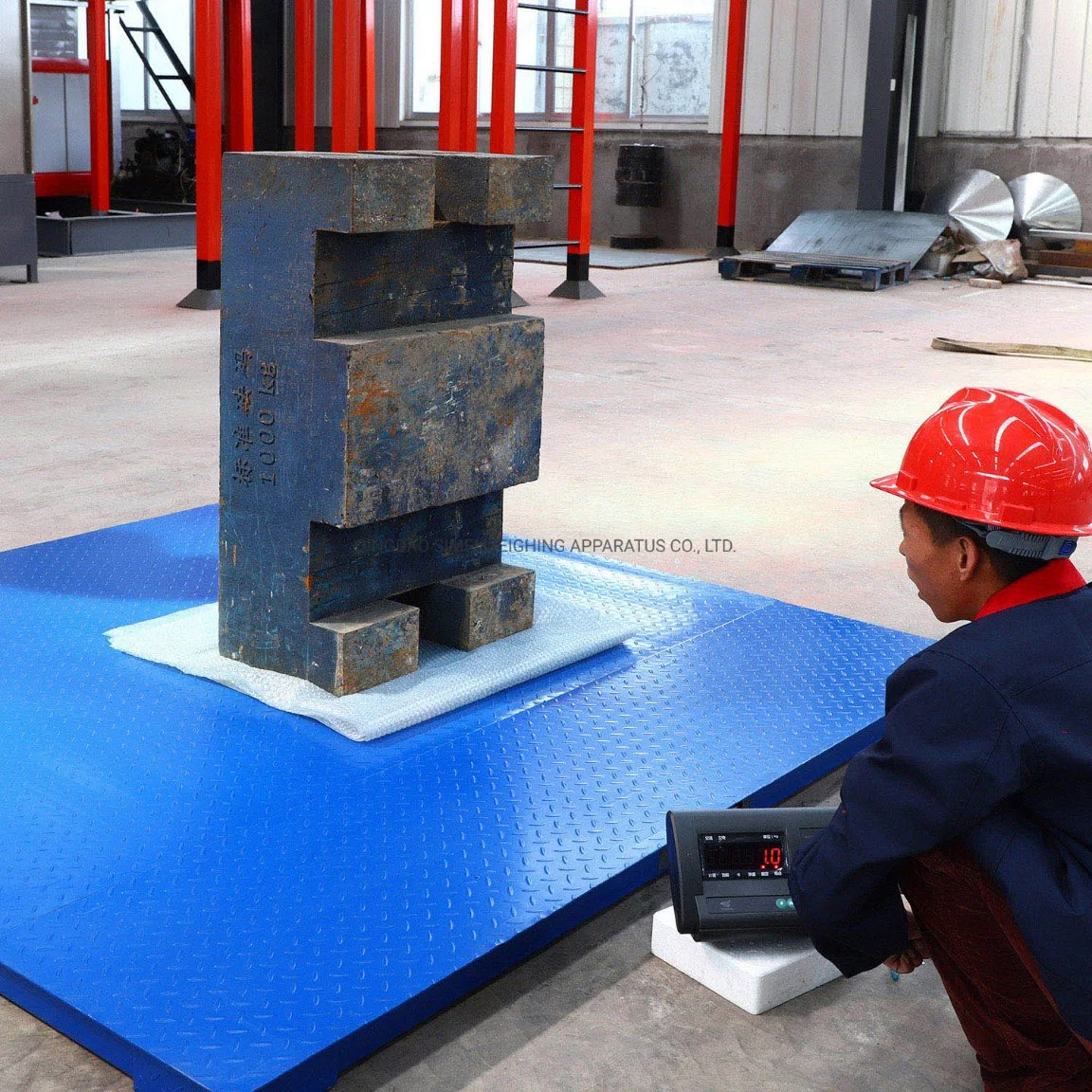 30t Heavy Duty Coiled Steel Buffer Weighing Platform Scale Floor Scales