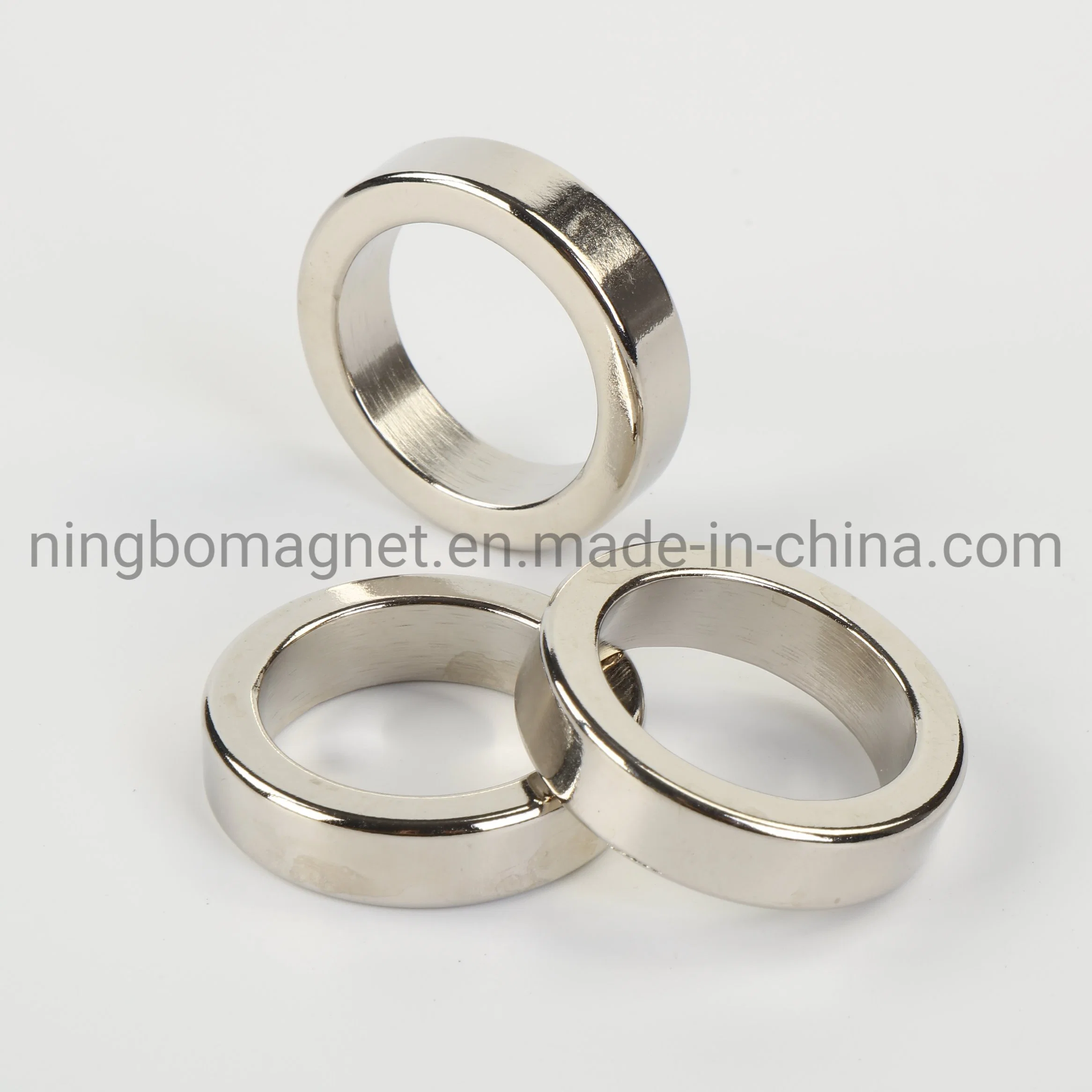 High quality/High cost performance Super Strong Rare Earth Permanent Nickel Coating N42 Ring NdFeB Magnet with Hole for Industrial