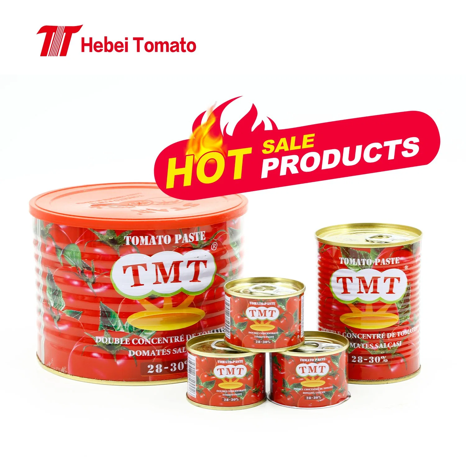 Tmt marca fabricante de pasta de tomate Salsa de Tomate orgánico de alta calidad de proveedor