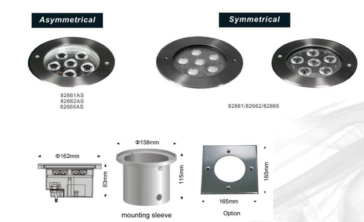 6W~18W67 empotrable LED IP planta enterrada Spotlight