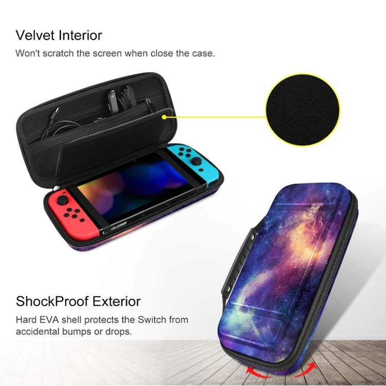 Custom Waterproof Portable Hard Shell Travel Multispandex Switch EVA Hard Bag/Travel Handled Game Control Case with Handle