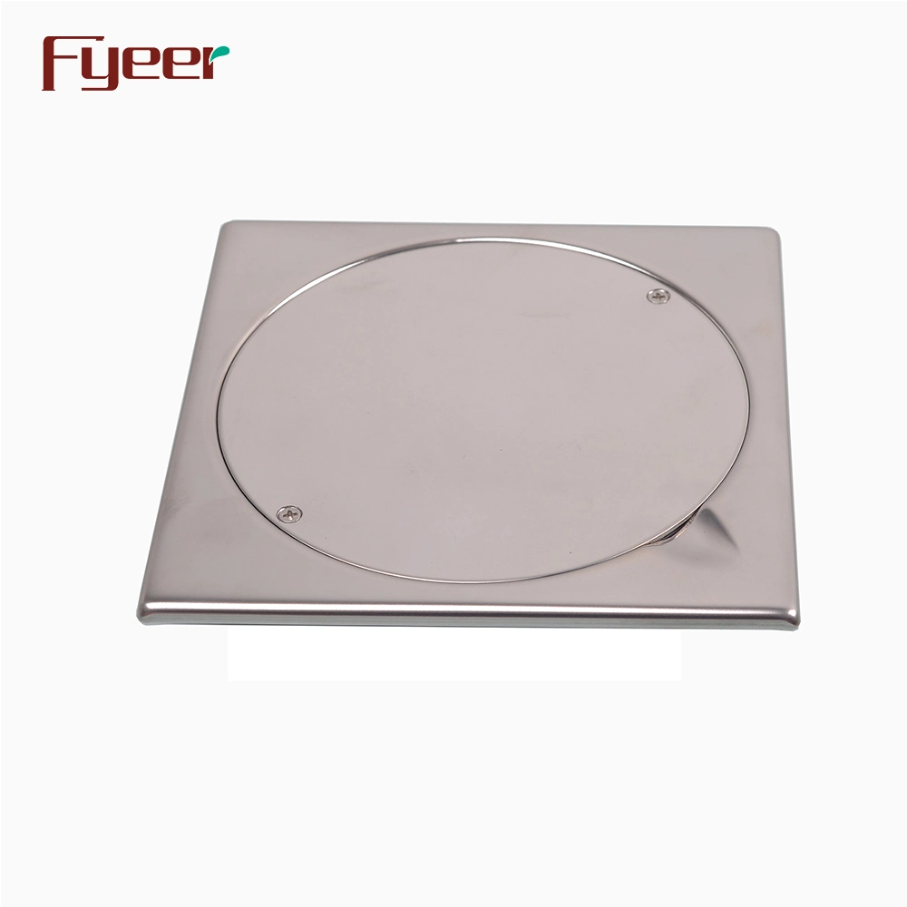 Fyeer 15cm Square Odor-Resistant Bathroom 304 Stainless Steel Floor Drain