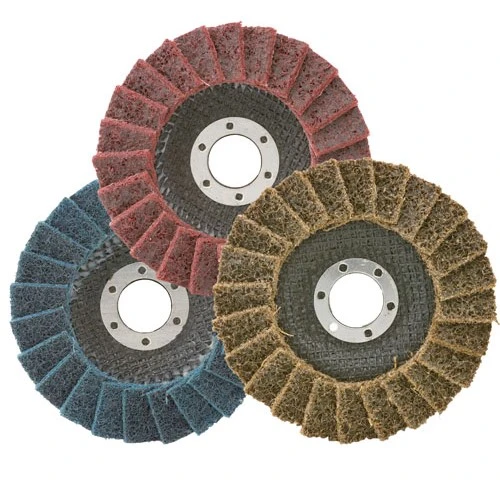 100*16 Brown Non-Woven Flap Disc as Hardware Tools for Metal Stainless Steel Polishing