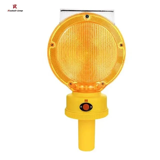 New Arrival LED Solar Barricade Safety Handle Light Flashing Traffic Cone Lights