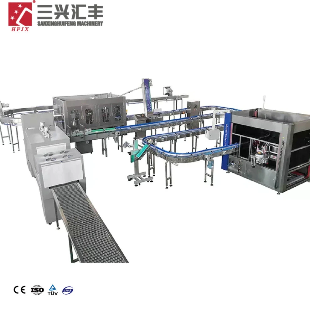 Automatic Pure Drinking Mineral Sparkling Soda Flavored Water Bottling Plant Carbonated Production Line Filling Making Machine