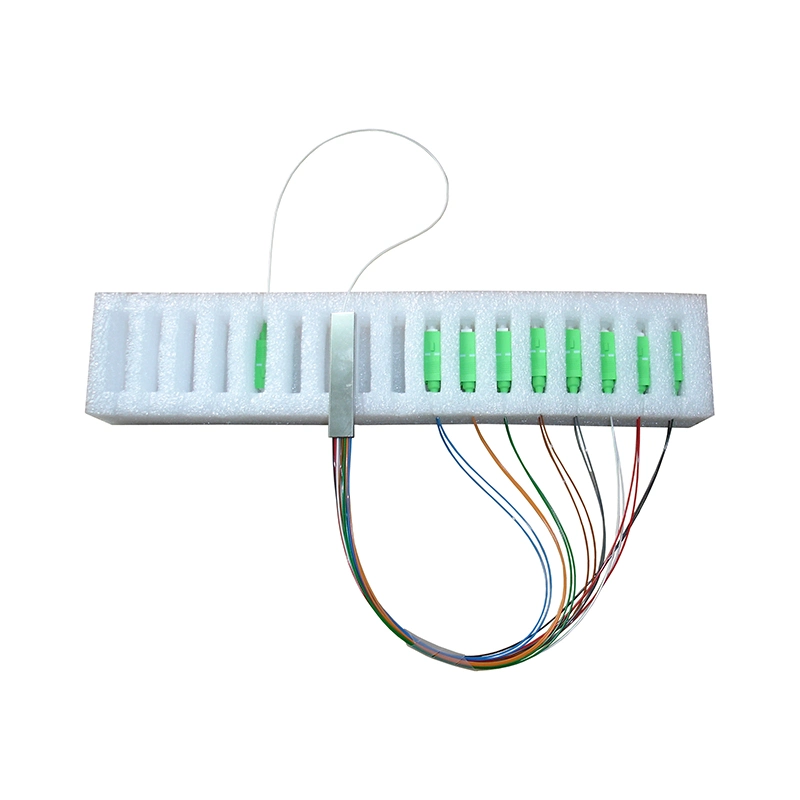 1X2 1X4 1X8 1X16 1X32 1X64 Optical Fiber with Sc/APC Connector Steel Tube Type PLC Splitter