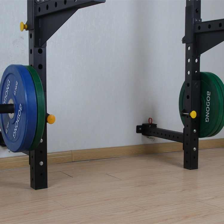 Artículos deportivos Equipo de gimnasio plegado Squat Rack montado en la pared para Fitness Formación