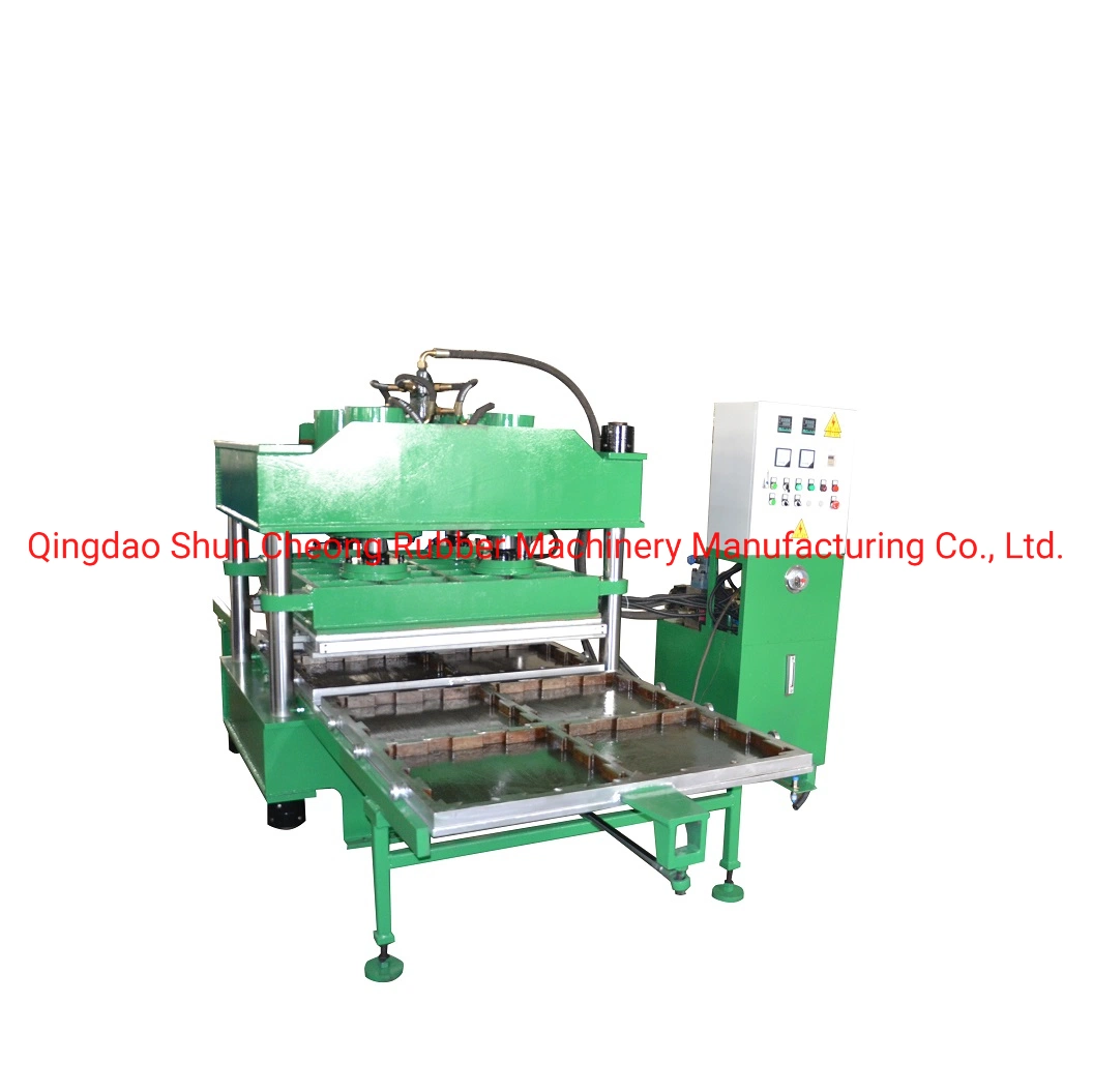 Rubber Interlocking Tiles Vulcanization Press Machine / Recycling Paving Tile Machine