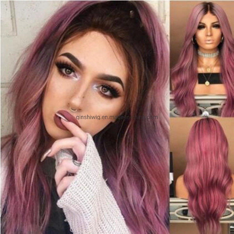 Cheap Colorful 2 Tone Color Ombre Hair Wig Synthetic Hair Wig