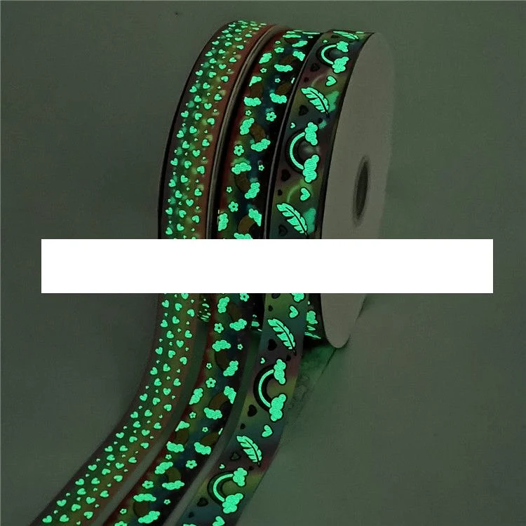 Spot Wholesale/Supplier 25mm Wide Ink Luminous Ribbon Ribbon Ribbon Ribbon Ribbon Bow Ribbon Will Glow Ribbon Decoration Ribbon