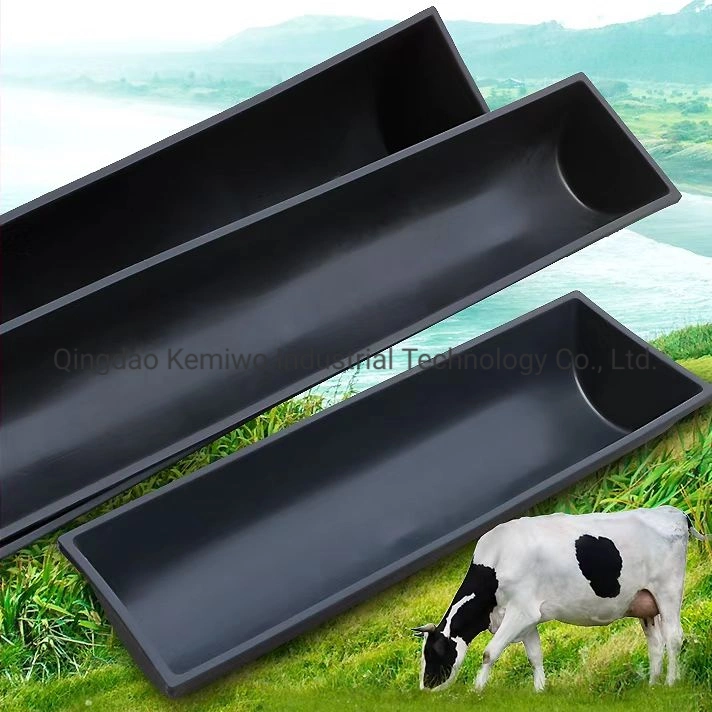 Animal Farm Feeding Accessories Plastic Horse Stable Feed Trough for Cow Cattle Sheep Goat
