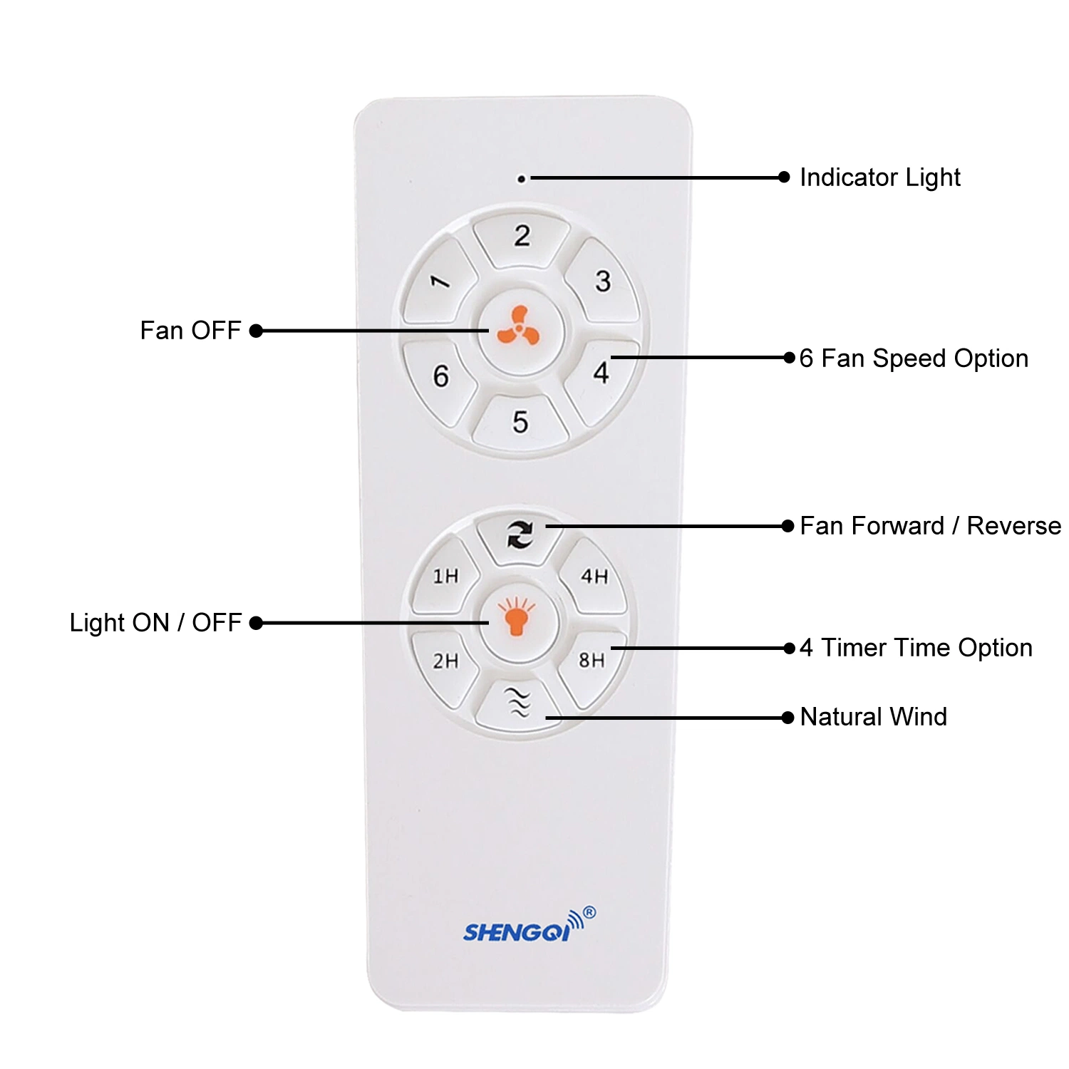 Basic Customization Home Appliance ETL DC140V Ceiling Fan Light Remote Control