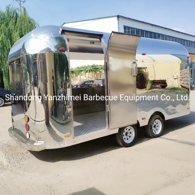 Customized Food Truck Rolling Cart Fast Food Machine Snow Cone Trailer Food Cart Cooking Truck Hamburger Carts