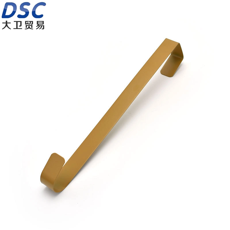 Door Back Hook Single Hook Punch-Free Coat Hook Bathroom Door Back Wall Hanging Metal Brushed Coat Hook