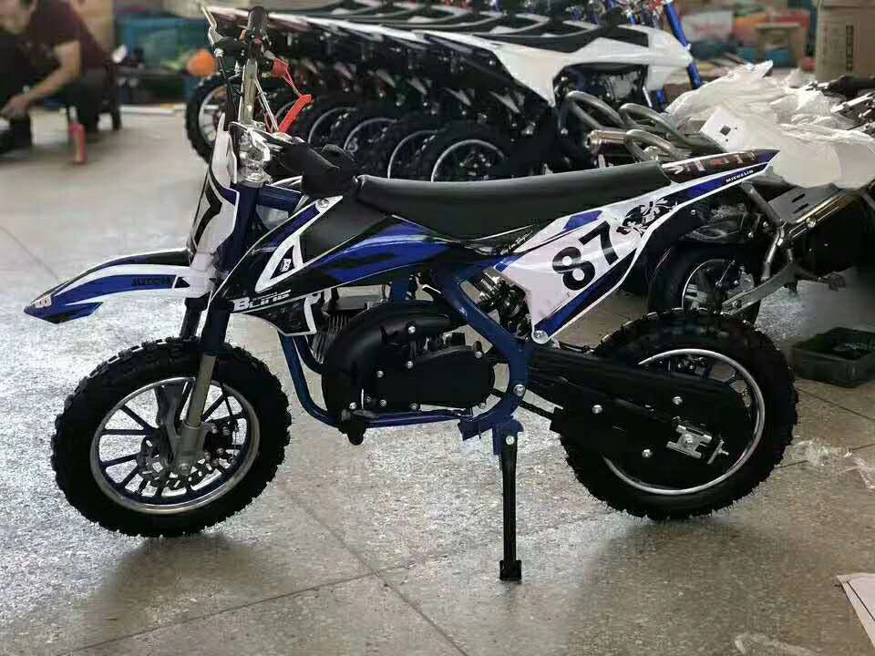 Venta caliente Enduro Gas Chino Remolque Pequeña Moto de Gasolina Mini 49cc Automática Barata para Adultos Moto de Campo Fuera de Carretera Pista de Carreras Mini Moto