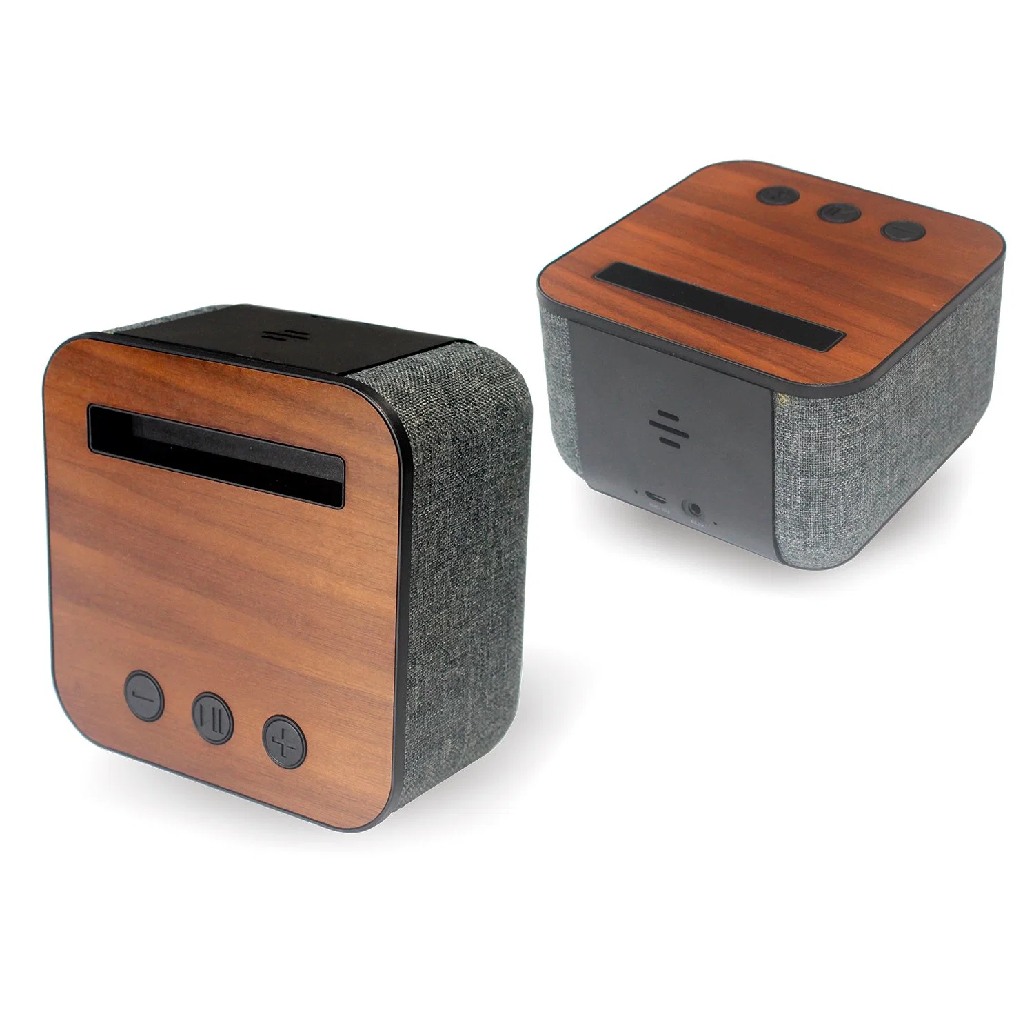 Phone Holder Wireless Bluetooth Fabric Wood Speaker