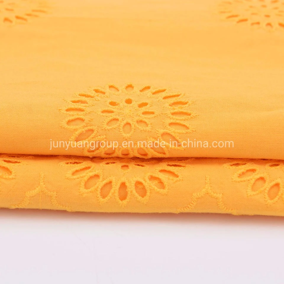 Фантазии Wholesales желтый кружевной Элегантная мягкая вышивкой хлопок свадебный кружевной ткани для женщин платья