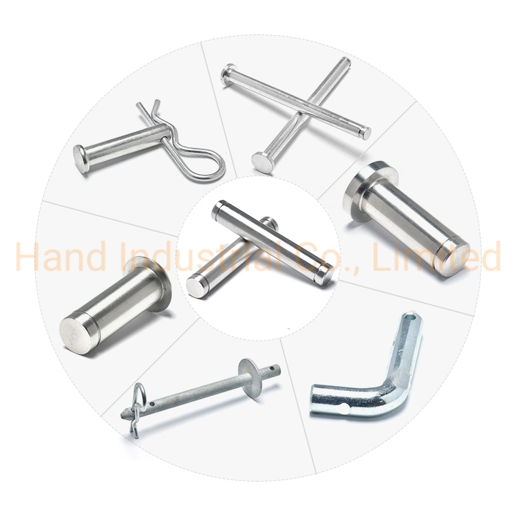 Carbon Steel Zinc Galvanized M8 Custom L Shape Sharp End Clevis Pin with Hole