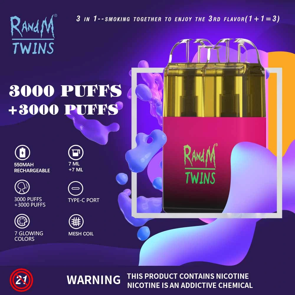 Randm Double Flavors 6000 Puffs E-Cig Twins Disposable