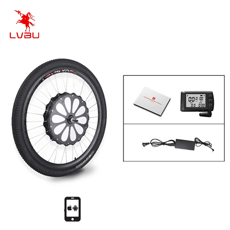 Roue Lvbu 16-29 pouces roue 700cc E Kit de conversion de vélo de milieu de l'Batterie de traction inclus atteindre 35km/h.