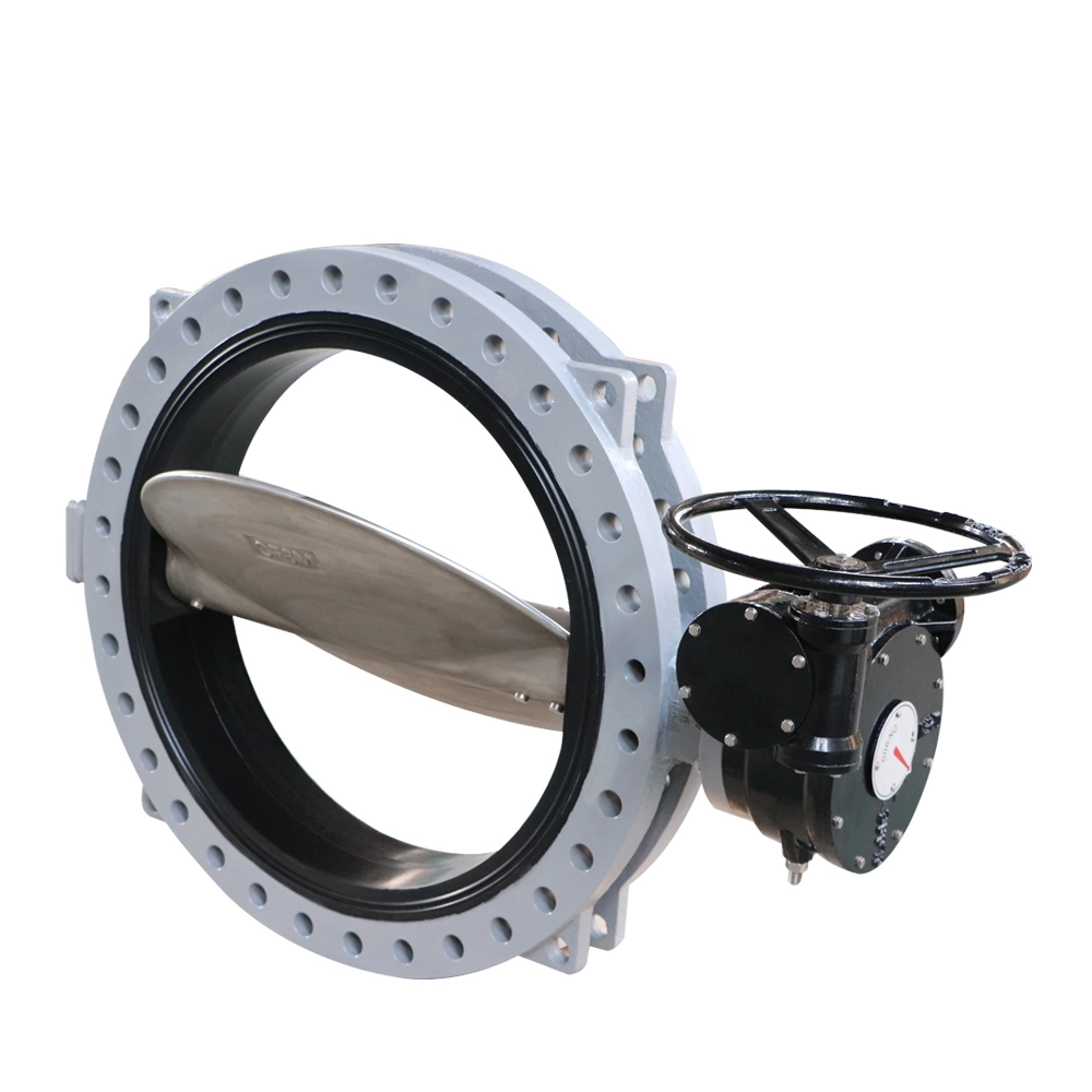 A395 Ductile Iron Double Flanged U Pattern Pinless Butterfly Valve with CE ISO Wras Acs Approved