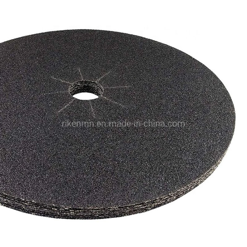 7'' Heavy Weight Silicon Carbide Paper Center Holes Abrasives Plain Backed Edger Sanding Discs Fiber Disc for Floor Sanders