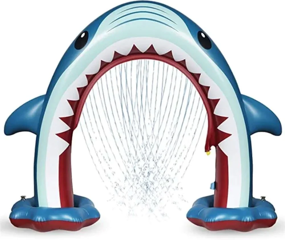 Shark Sprinkler for Kids Summer Inflatable Water Toys Outside Water Games
