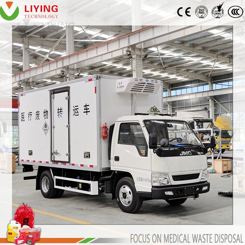 Hospital Clinical Waste Collection Truck Medical Refuse Transfer Vehicle with Refrigeration Function Waste Shipping Vehicle