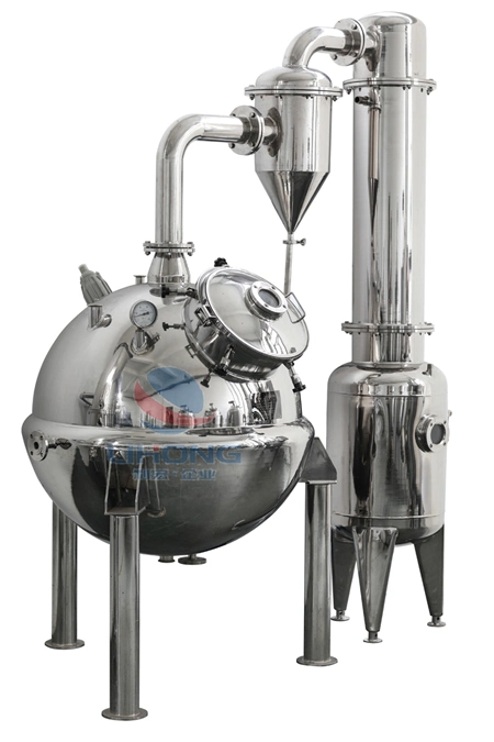 Stainless Steel Steam Heating Roundness Vacuum Enricher Without Agitator