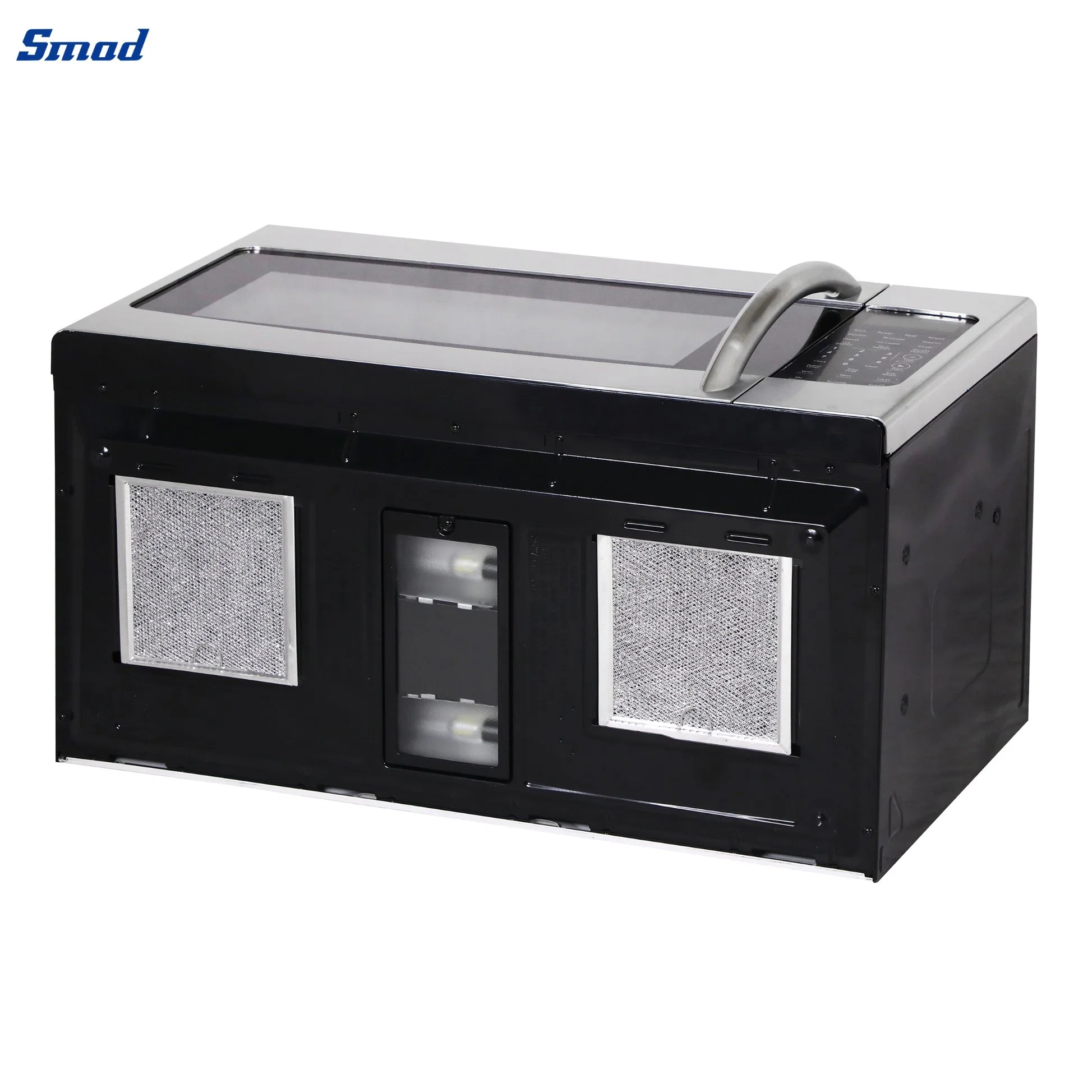 SMAD 1,6 a 1,8 Cu. FT Kitchen Stand Acero inoxidable rápido hornear comida Grill Convection Pan Tostadora incorporada Negro eléctrico sobre la gama Horno de microondas