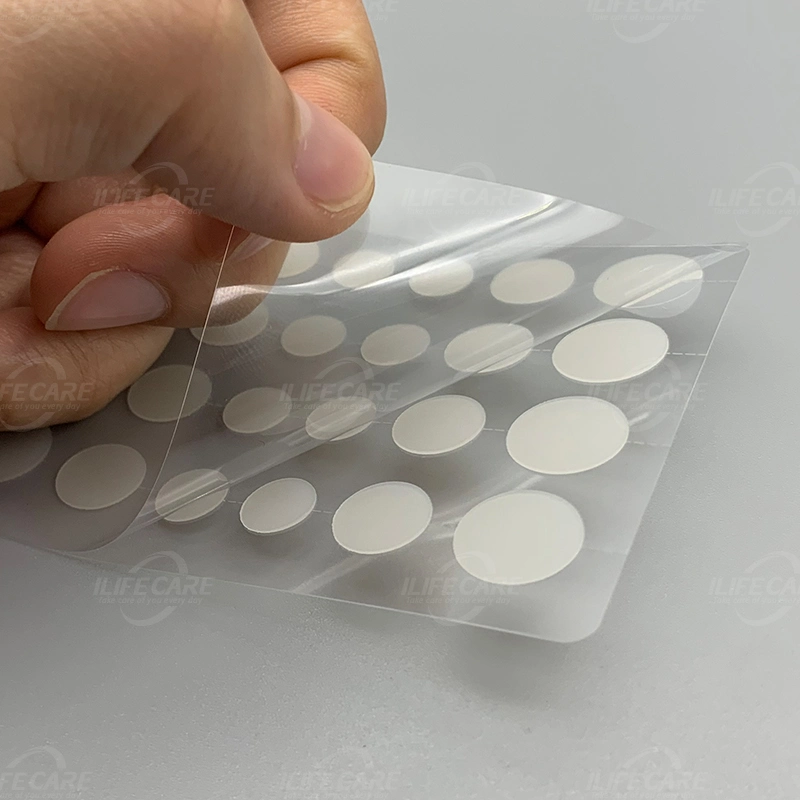 Parche de acné hidrocoloide impermeable material médico invisible OEM