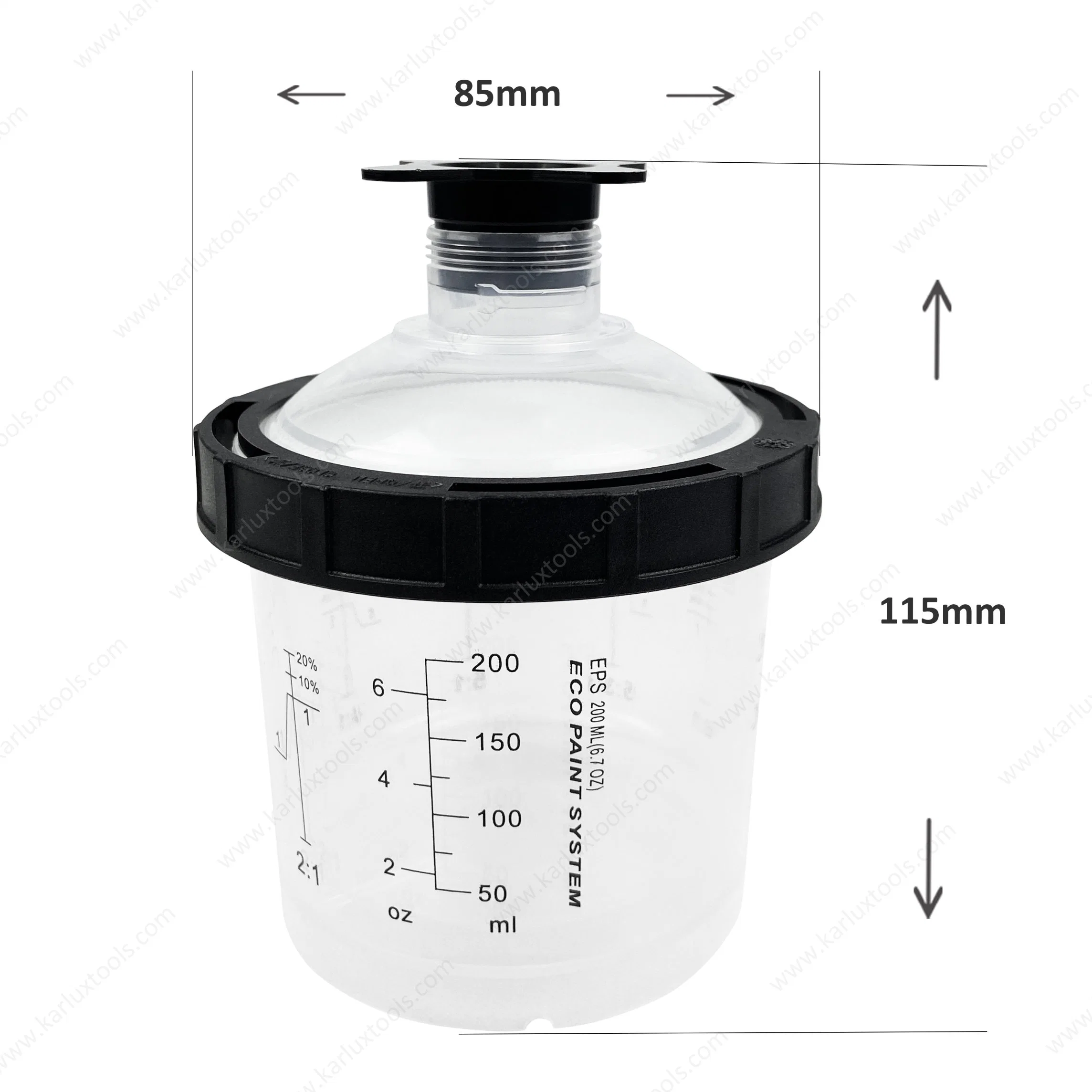 200ml Plastic Measuring Cups Disposable Air Spray Gun Paint Mixing Cup