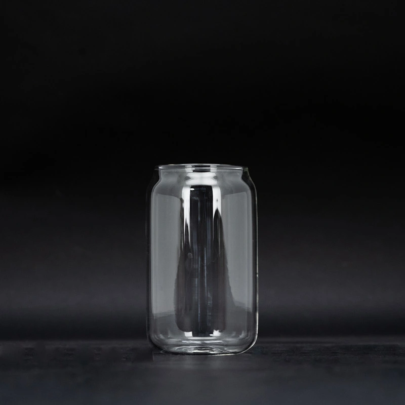 Wholesale/Supplier Unique Custom 430ml Borosilicate Stemless Beer Can Shaped Glass