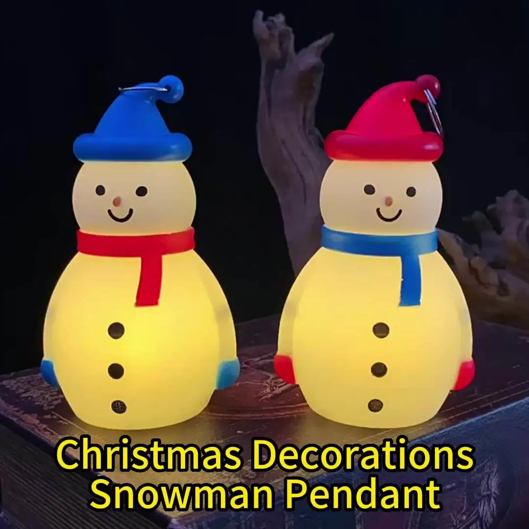 Regalos de año Nuevo 2023 Navidad Luz nocturna portátil para niños LED Snowman