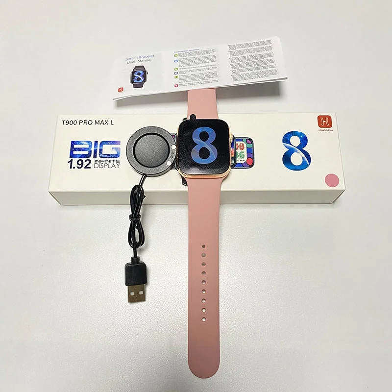 2.0 polegadas Big Screen Bt Call Monte Relogio Wearable Device Relógio inteligente Reloj inteligente série 8 T900 PRO Max L Smartwatch