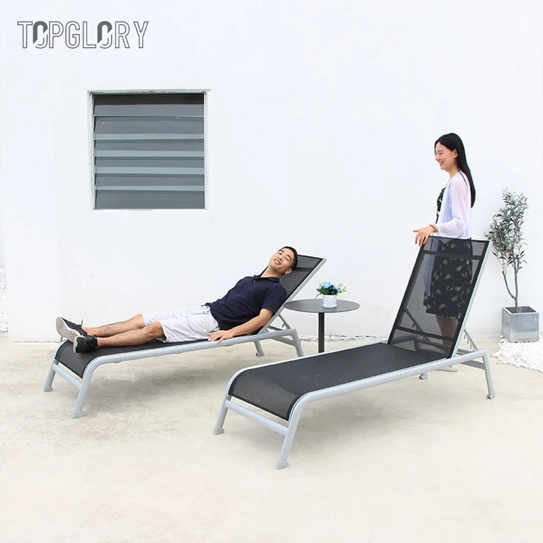 Comfortable Outdoor Sun Lounger Garden Patio Sun Bed Reclining Chairs