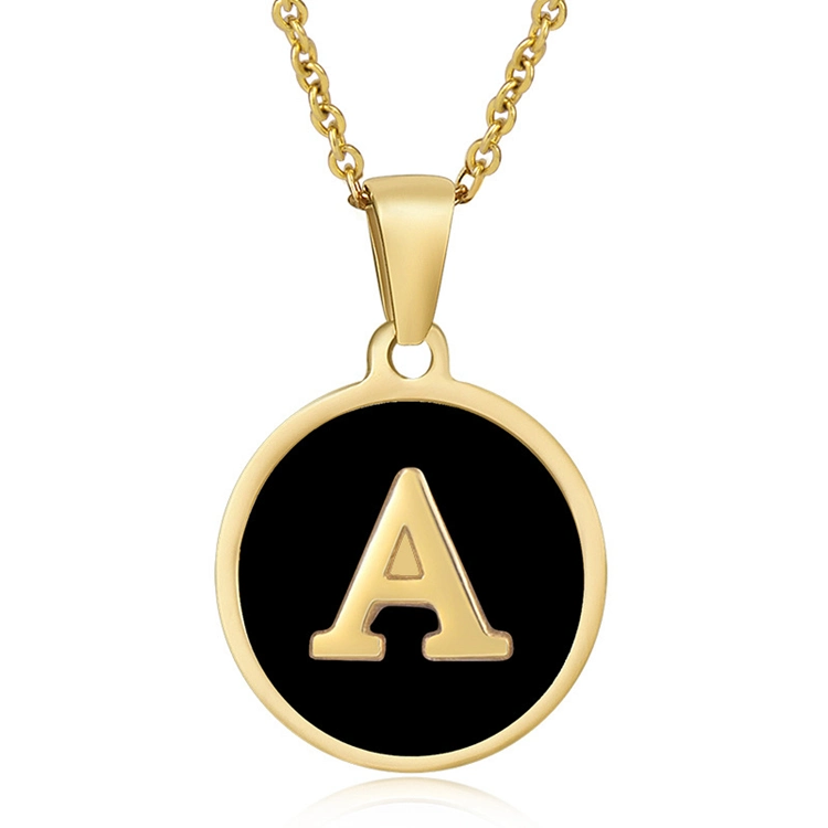 Factory Direct Sales a-Z Initial Letter R Necklace Pendant Silver Plated Shell Alphabet Necklaces Women Jewelry Accessories