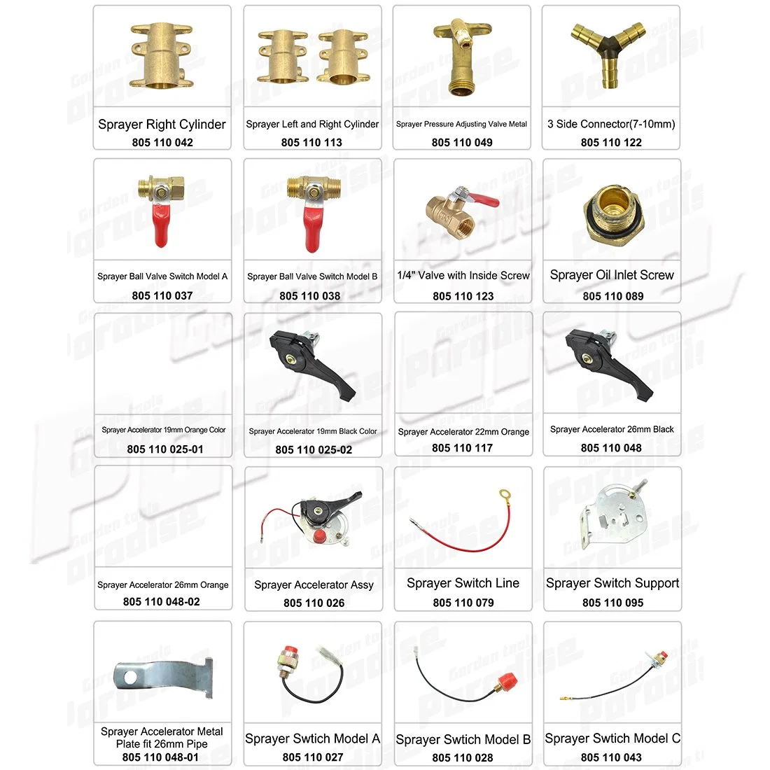 Water Outlet(Brass) Fit for TU26 Sprayer Parts