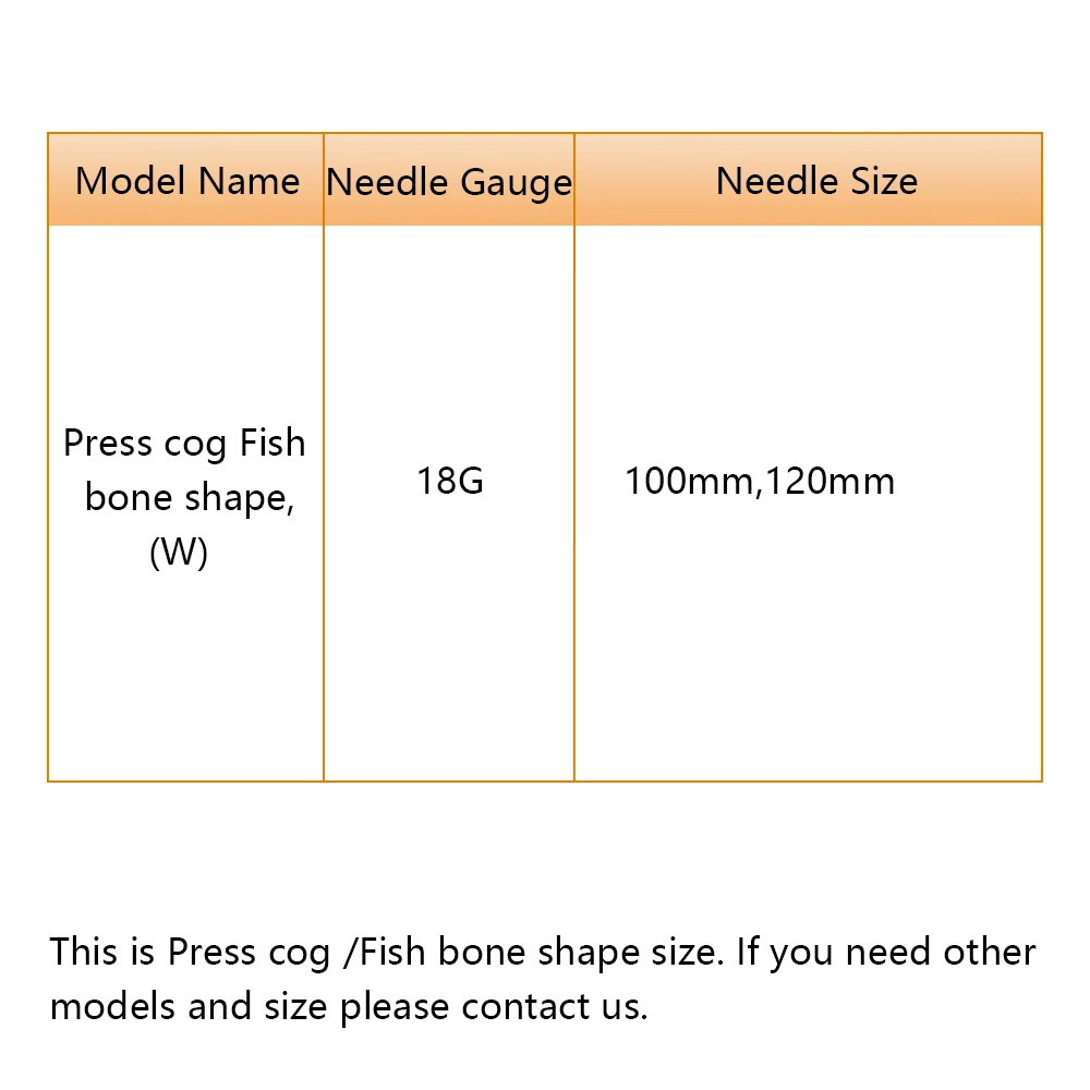 Jetables face 18g 100mm de levage en arête de poisson avec W AOP Thread aiguille