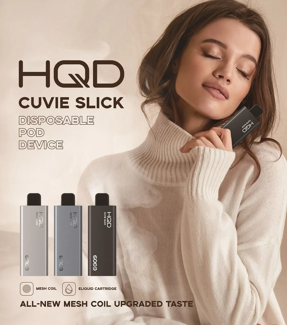 جرب Hqd 6000puffs High End Disposable/Chargeable Wholesale/Supplier I Vape System Covie Slick مع خرطوشة زيت واحدة في Leek تصميم برهانٍ