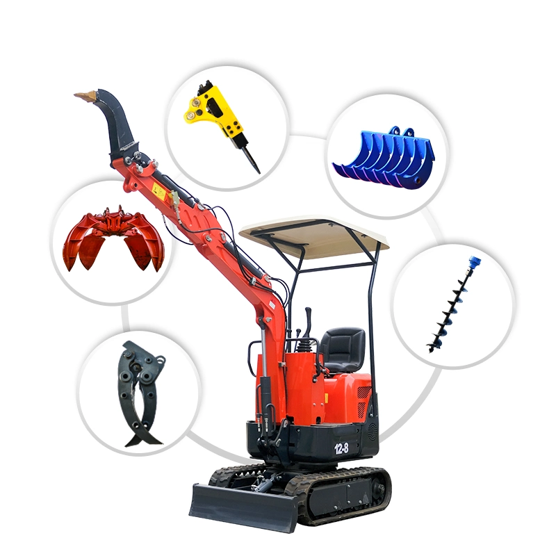 CE EPA Mini Digger 1000kg Bagger miniexcavadora miniexcavadora de 1 tonelada los precios bajos que SD para la venta con el accesorio