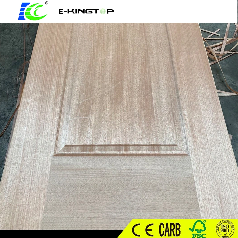 Natural Wood Veneers Oak /Sapele /Teak Molded HDF Door Skin of 3.0-4.0mm