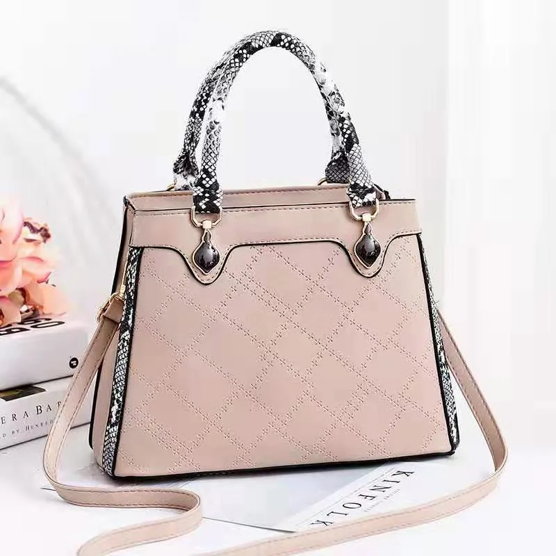 Factory Cheap Wholesale/Supplier Shopping Bag Women Canvas Tote PU Strap Bag